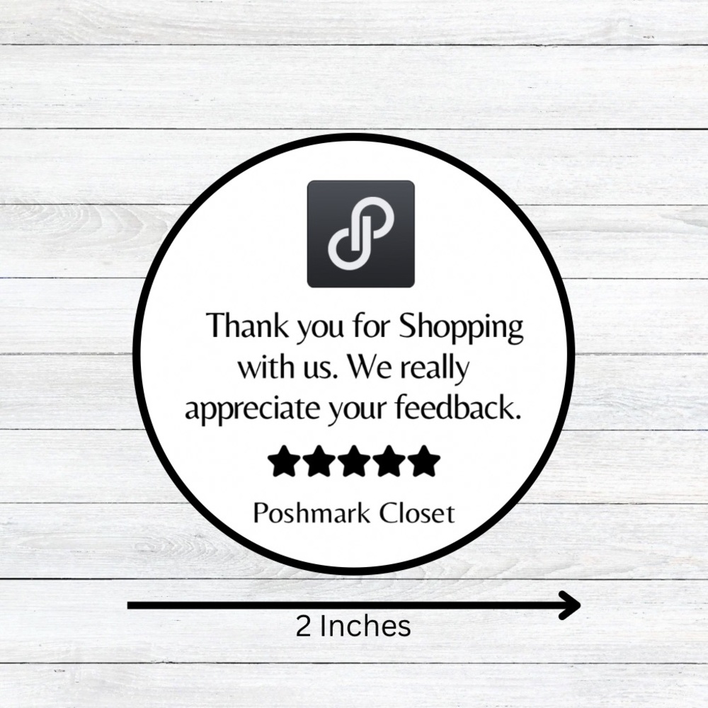 100 Custom Poshmark Thank You Stickers • Personalized Packaging Labels - Picture 7 of 7